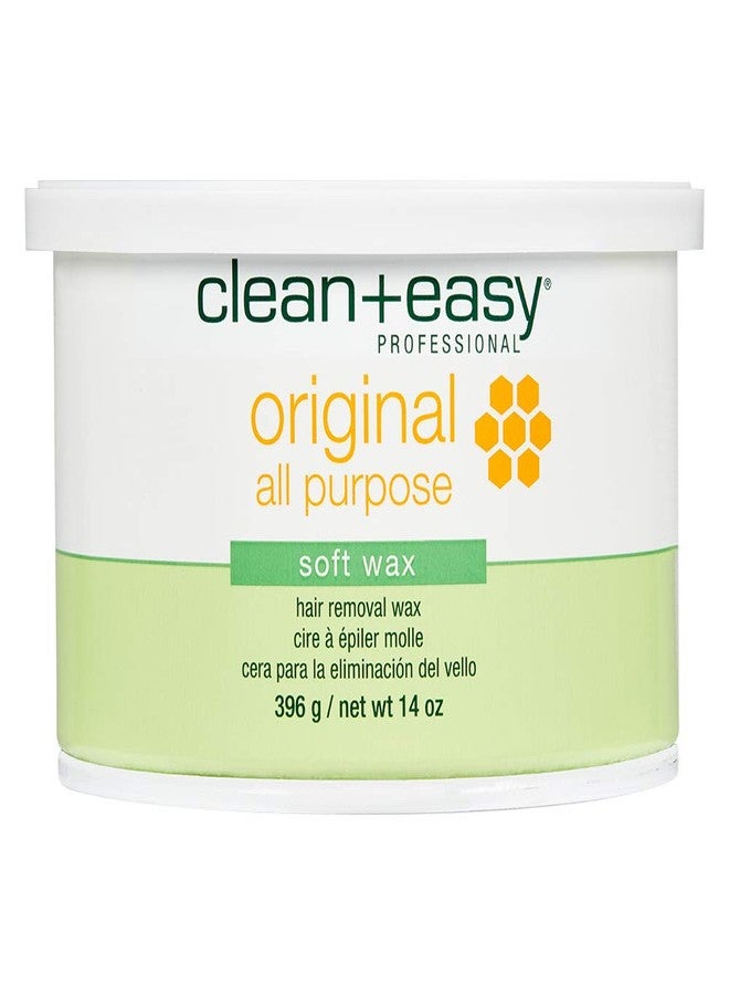 Clean + Easy All-Purpose Soft Wax – Wax for Sensitive Skin, Hair Removal for Body & Facial Hair, 14 oz - Image 1